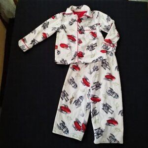 CARTER’S Robot and Spaceship Heavy Flannel Pajamas Boys Size 3T *